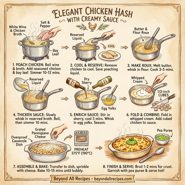 Elegant Chicken Hash with Creamy Sauce instructions