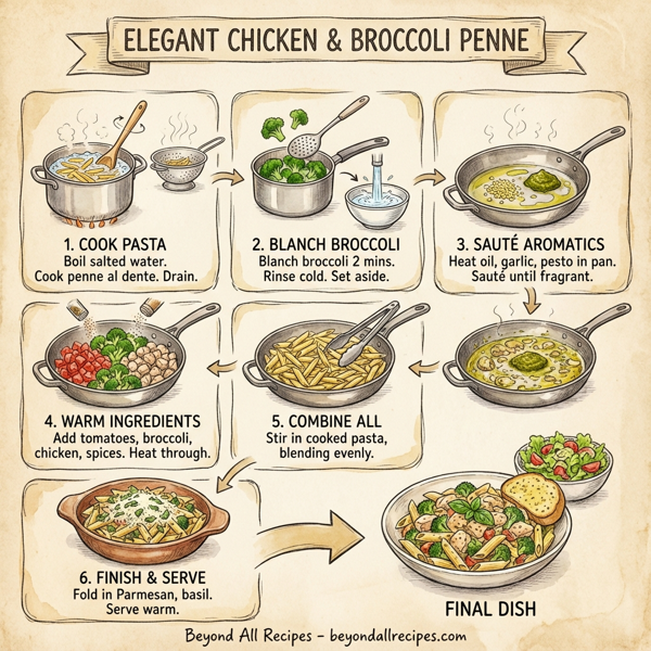 Elegant Chicken and Broccoli Penne instructions