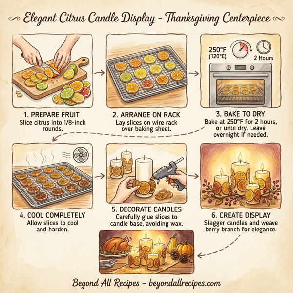 Elegant Citrus Candle Display instructions