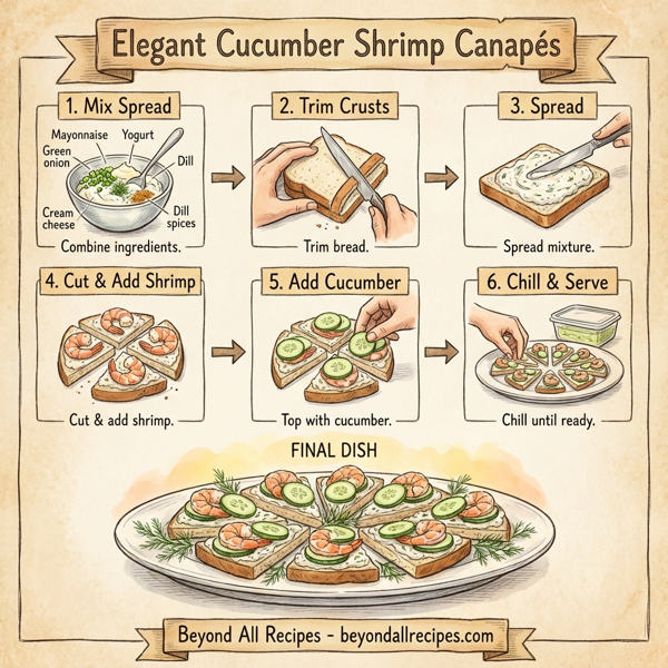 Elegant Cucumber Shrimp Canapés instructions