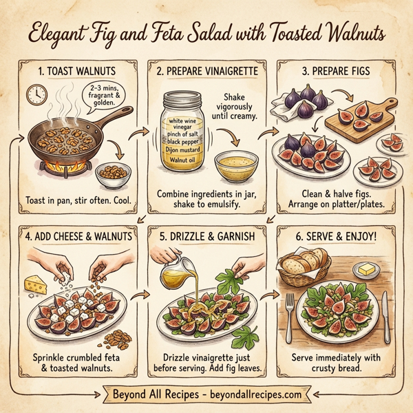 Elegant Fig and Feta Salad with Toasted Walnuts instructions