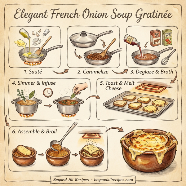 Elegant French Onion Soup Gratinée instructions