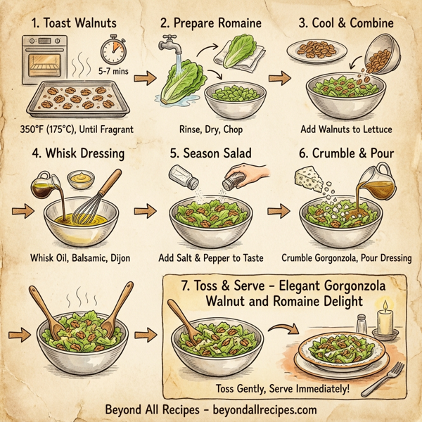 Elegant Gorgonzola Walnut and Romaine Delight instructions