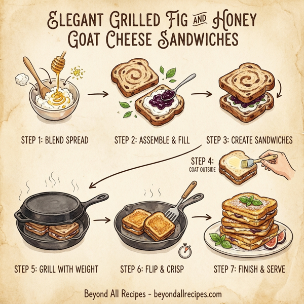 Elegant Grilled Fig and Honey Goat Cheese Sandwiches instructions
