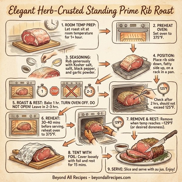 Elegant Herb-Crusted Standing Prime Rib Roast instructions