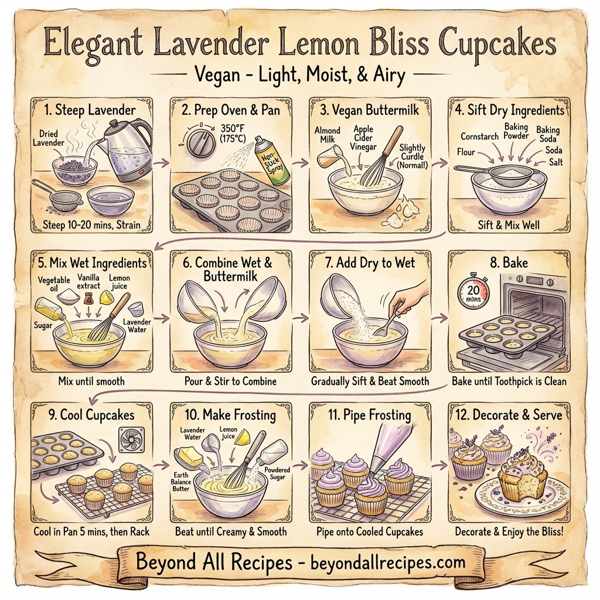 Elegant Lavender Lemon Bliss Cupcakes instructions
