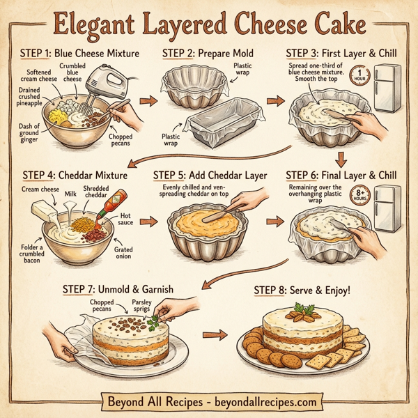 Elegant Layered Cheese Cake instructions