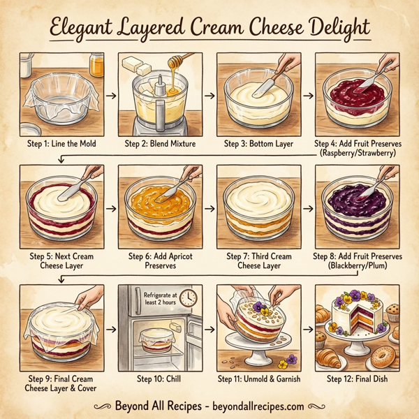 Elegant Layered Cream Cheese Delight instructions