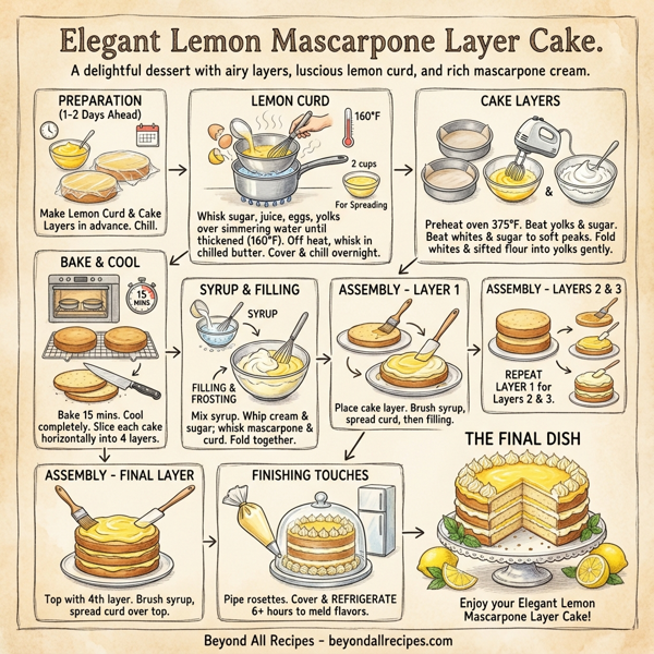 Elegant Lemon Mascarpone Layer Cake instructions