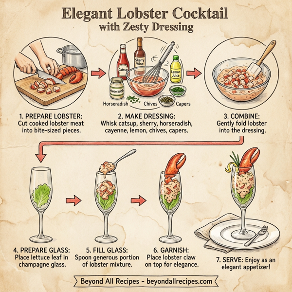 Elegant Lobster Cocktail with Zesty Dressing instructions