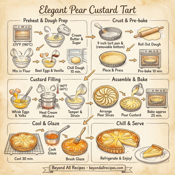 Elegant Pear Custard Tart instructions