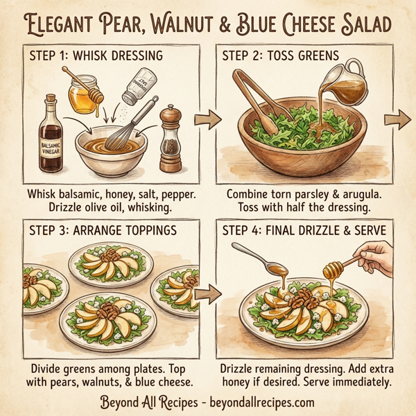 Elegant Pear, Walnut & Blue Cheese Salad instructions