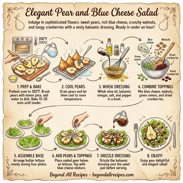 Elegant Pear and Blue Cheese Salad instructions