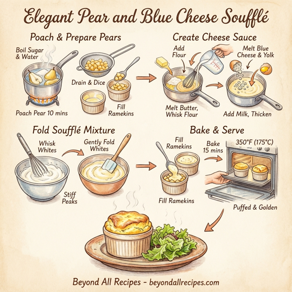 Elegant Pear and Blue Cheese Soufflé instructions