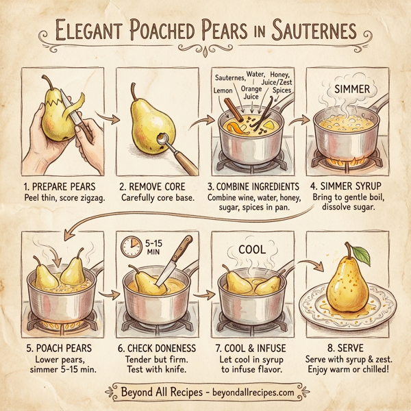 Elegant Poached Pears in Sauternes instructions