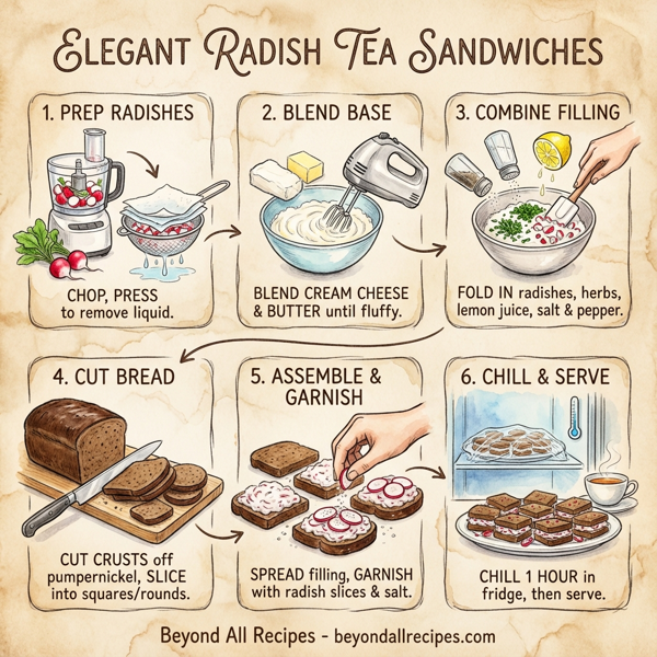 Elegant Radish Tea Sandwiches instructions