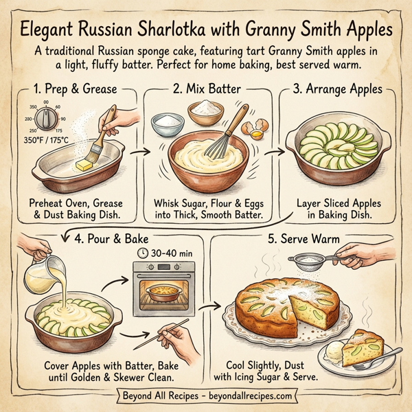 Elegant Russian Sharlotka with Granny Smith Apples instructions