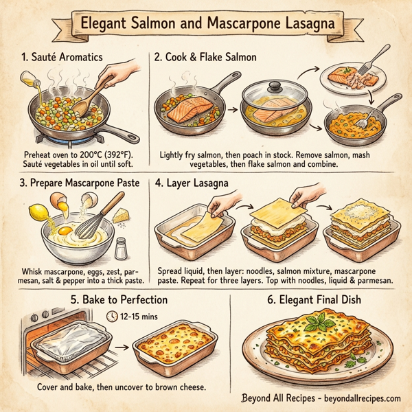 Elegant Salmon and Mascarpone Lasagna instructions