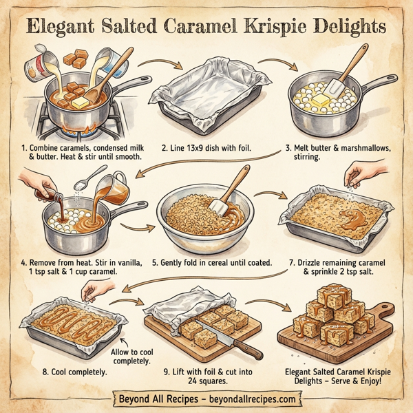 Elegant Salted Caramel Krispie Delights instructions