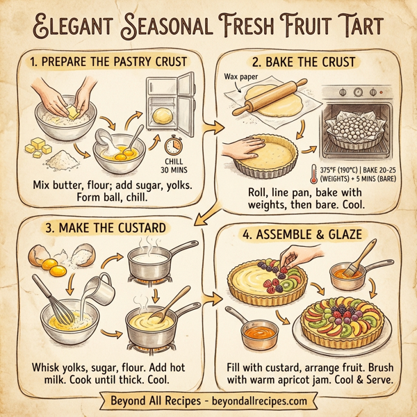 Elegant Seasonal Fresh Fruit Tart instructions