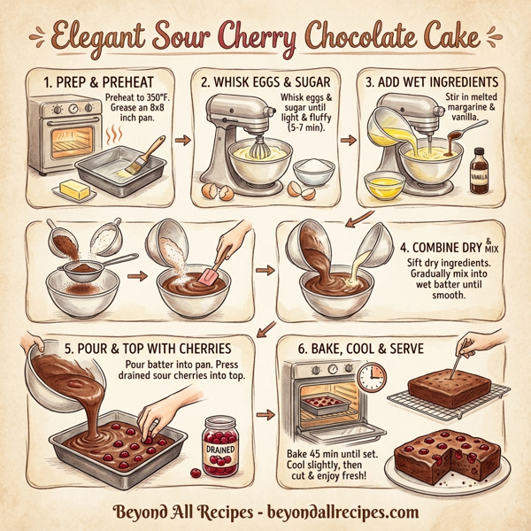 Elegant Sour Cherry Chocolate Cake instructions