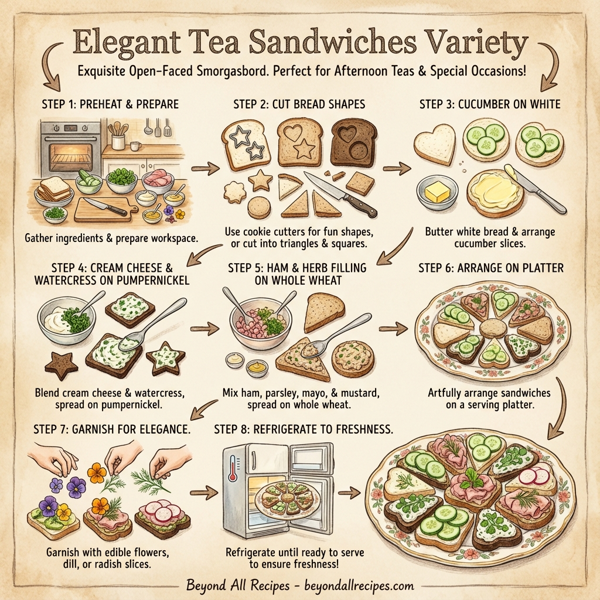 Elegant Tea Sandwiches Variety instructions
