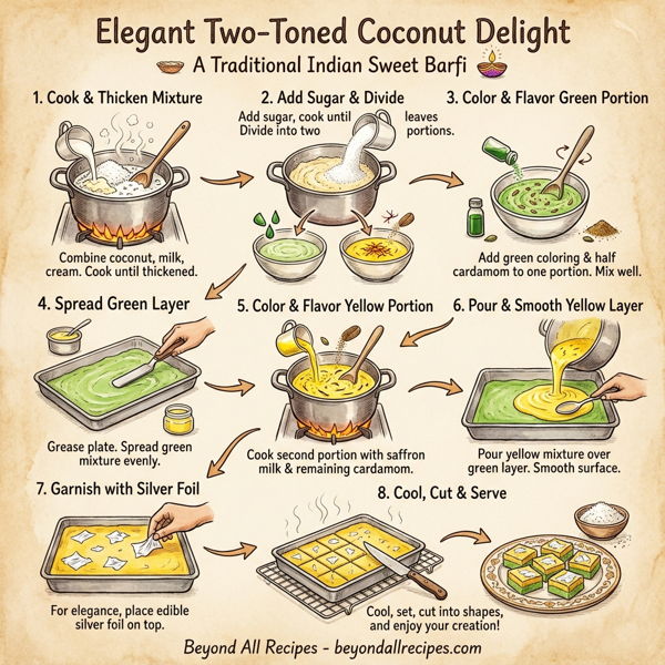 Elegant Two-Toned Coconut Delight instructions