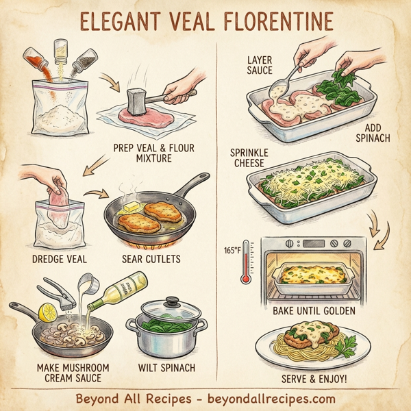 Elegant Veal Florentine with Spinach and Cheese instructions