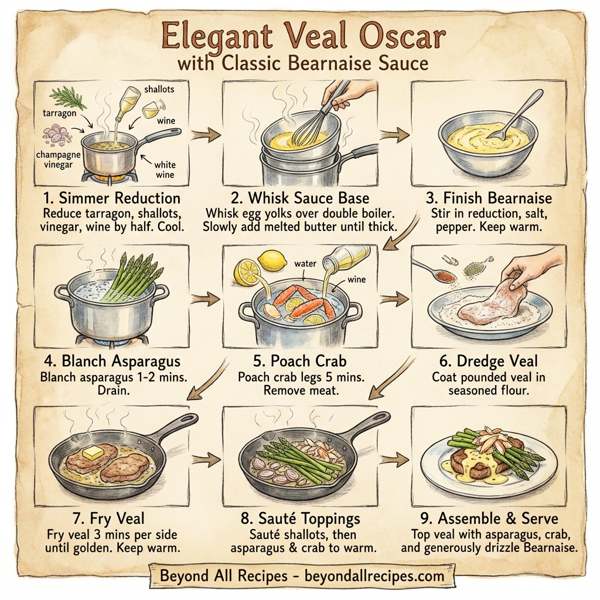 Elegant Veal Oscar with Classic Bearnaise Sauce instructions