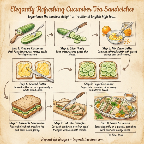 Elegantly Refreshing Cucumber Tea Sandwiches instructions