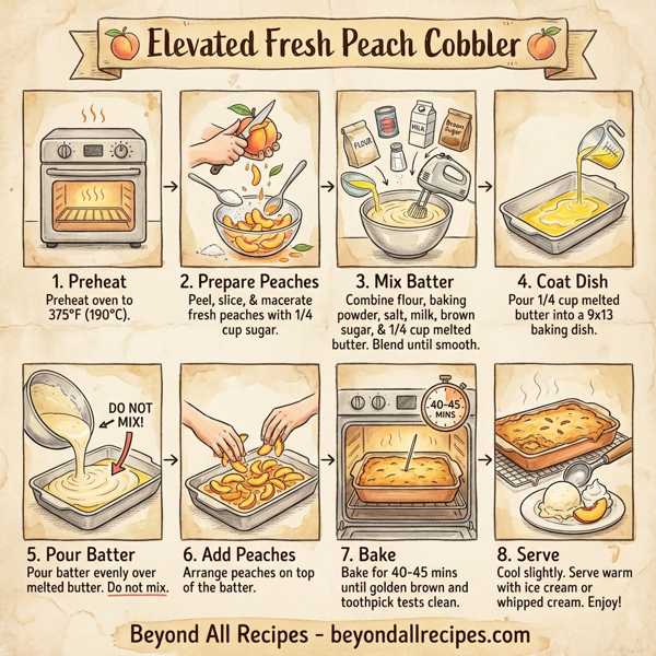 Elevated Fresh Peach Cobbler instructions