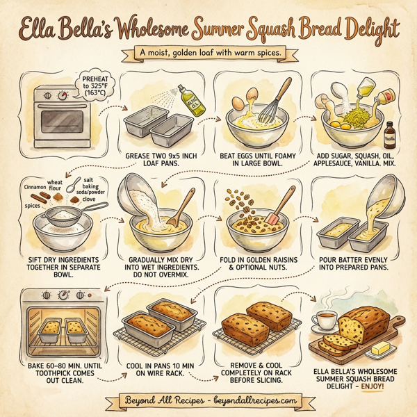 Ella Bella's Wholesome Summer Squash Bread Delight instructions