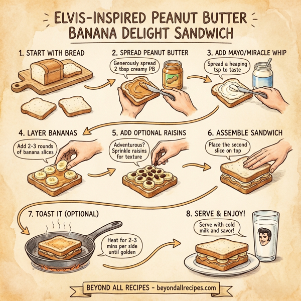 Elvis-Inspired Peanut Butter Banana Delight Sandwich instructions