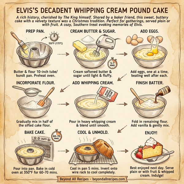 Elvis's Decadent Whipping Cream Pound Cake instructions