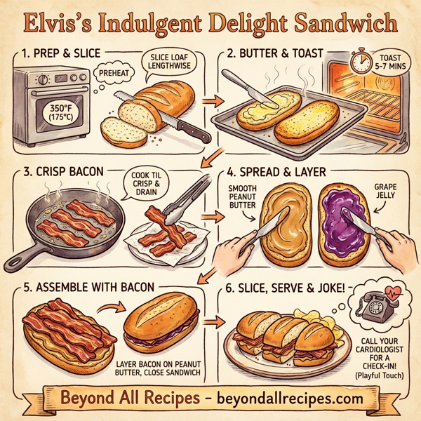 Elvis's Indulgent Delight Sandwich instructions
