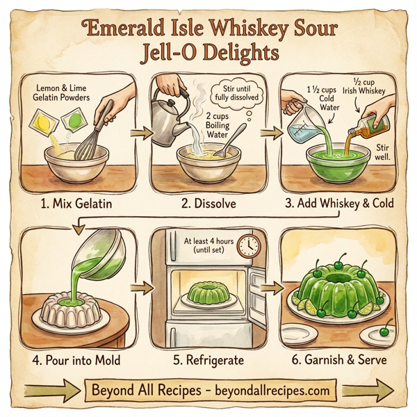 Emerald Isle Whiskey Sour Jell-O Delights instructions