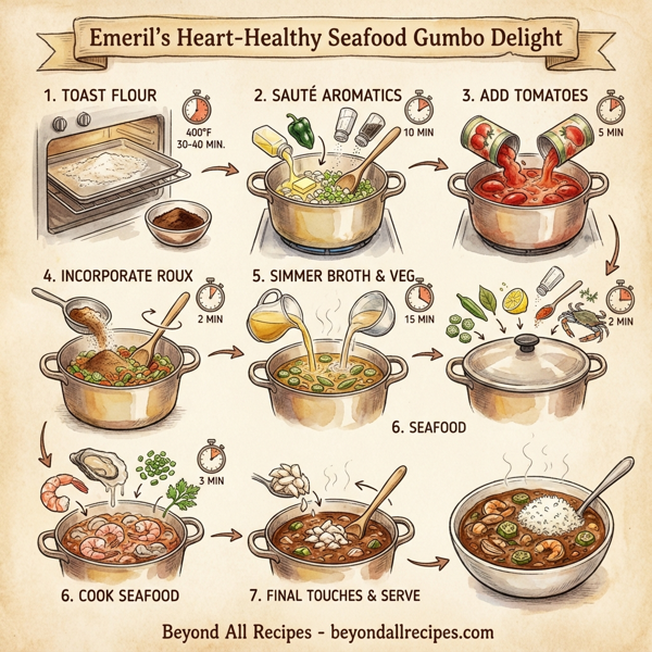 Emeril's Heart-Healthy Seafood Gumbo Delight instructions