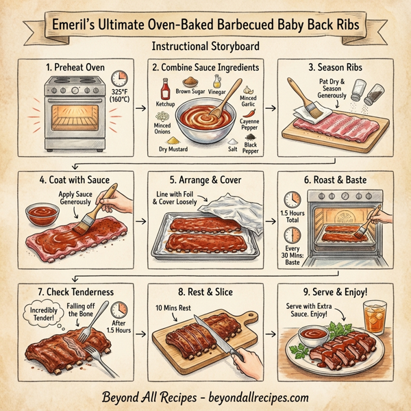 Emeril’s Ultimate Oven-Baked Barbecued Baby Back Ribs instructions