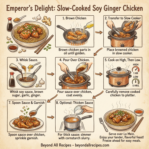 Emperor's Delight: Slow-Cooked Soy Ginger Chicken instructions