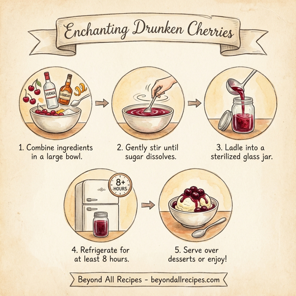 Enchanting Drunken Cherries instructions