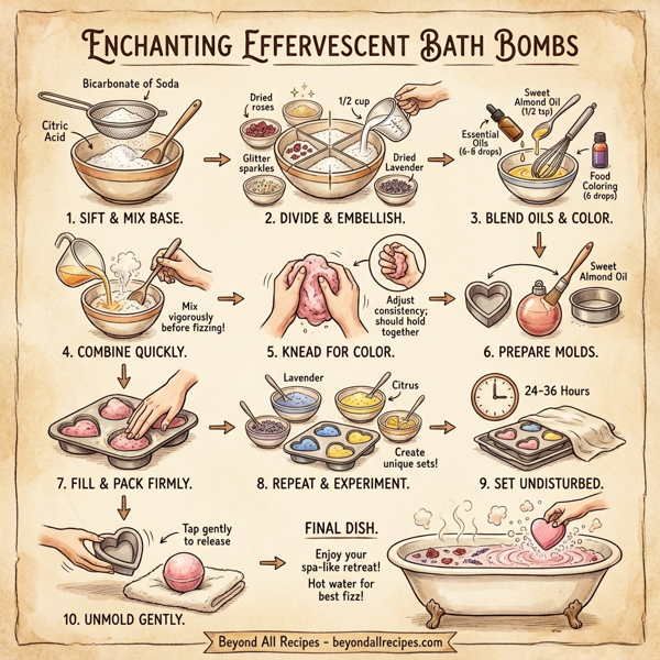 Enchanting Effervescent Bath Bombs instructions