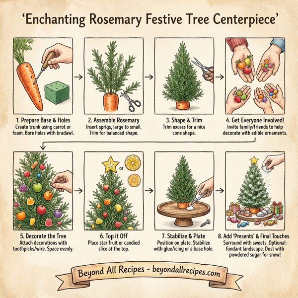 Enchanting Rosemary Festive Tree Centerpiece instructions
