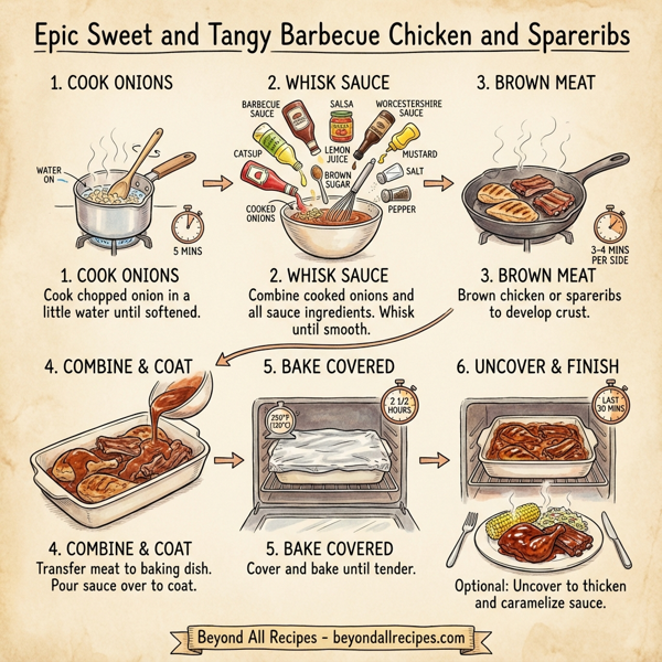Epic Sweet and Tangy Barbecue Chicken and Spareribs instructions