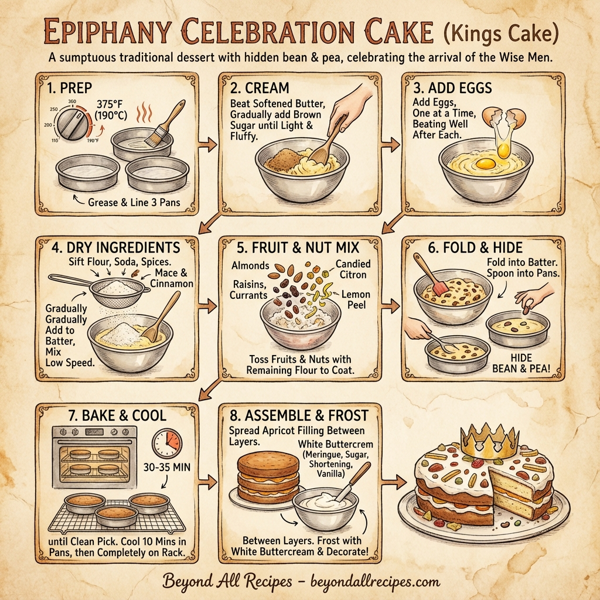 Epiphany Celebration Cake instructions