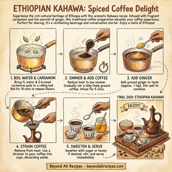 Ethiopian Kahawa: Spiced Coffee Delight instructions