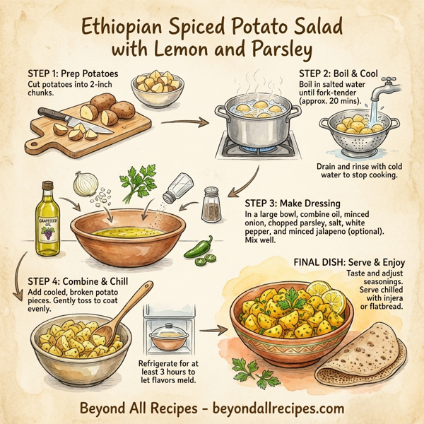 Ethiopian Spiced Potato Salad with Lemon and Parsley instructions
