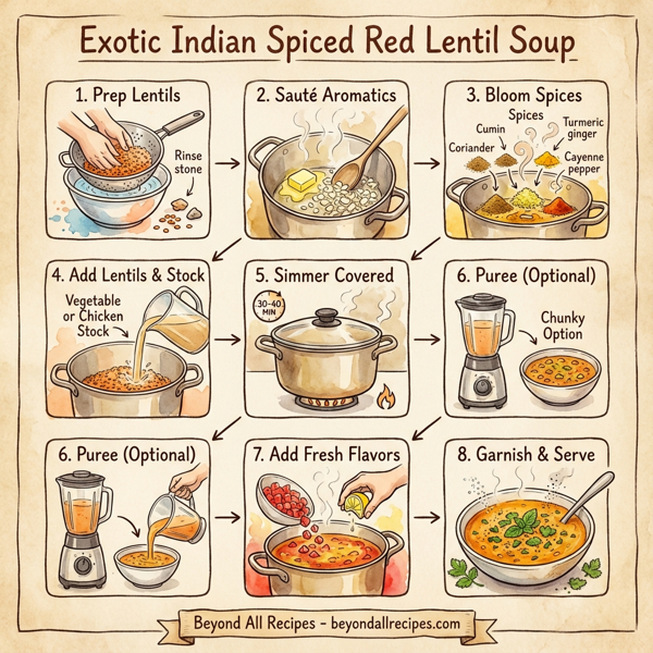 Exotic Indian Spiced Red Lentil Soup instructions