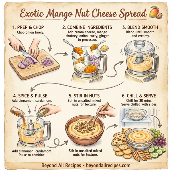Exotic Mango Nut Cheese Spread instructions
