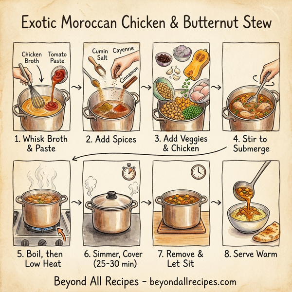 Exotic Moroccan Chicken & Butternut Stew instructions