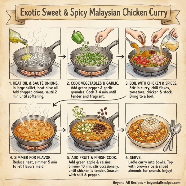 Exotic Sweet & Spicy Malaysian Chicken Curry instructions